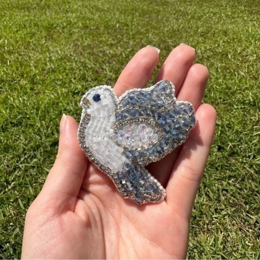 DIY Hand made “bird” brooch